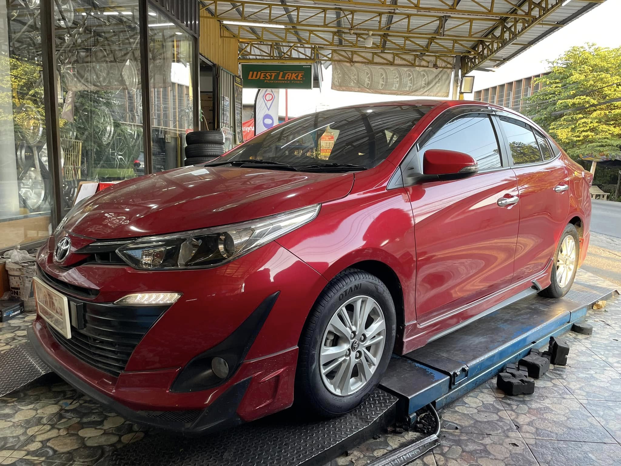 🚘 #TOYOTA_YARIS🛞 เปลี่ยนยาง#OTANI #EK1000 195/60R15