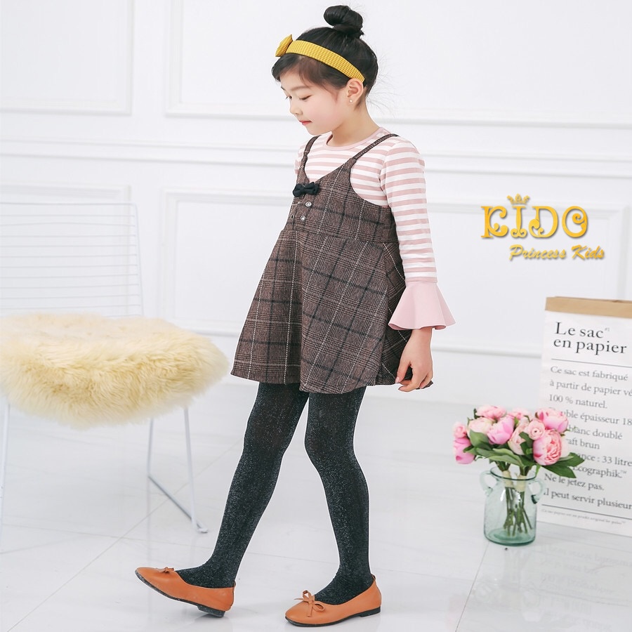 ถุงน่องเด็ก(หน้าร้านอยู่รัชดา)L16S36 สีดำผ้าเงาวิ้งๆแบบทึบ