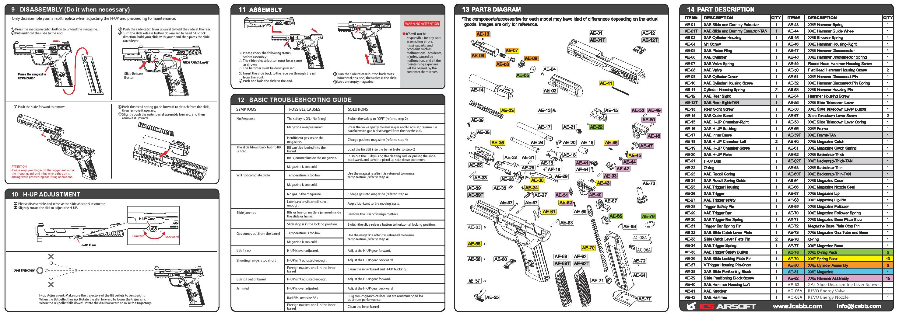 BLE-006-SD4 XAE GAS PISTOL TWO-TONE Revo Valve System