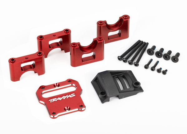 9584R Mount, center differential carrier, 6061-T6 aluminum (red-anodized)