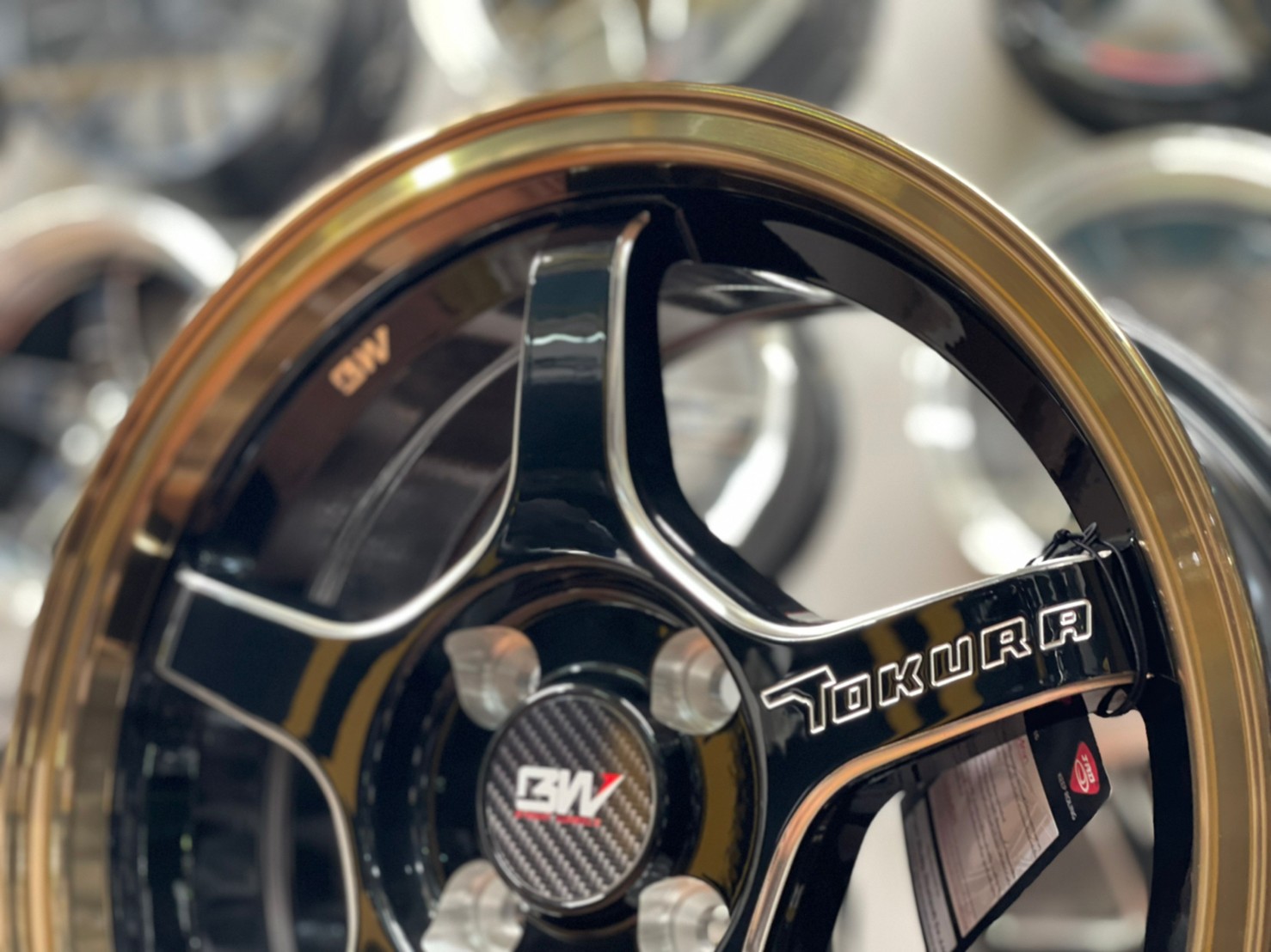 ล้อแม็กซ์ขอบ15 Brightwheels BW-57 ขอบ15 กว้าง7 ออฟ35 4รู100 สีดำขอบไดร์ทอง(LP/B MG)