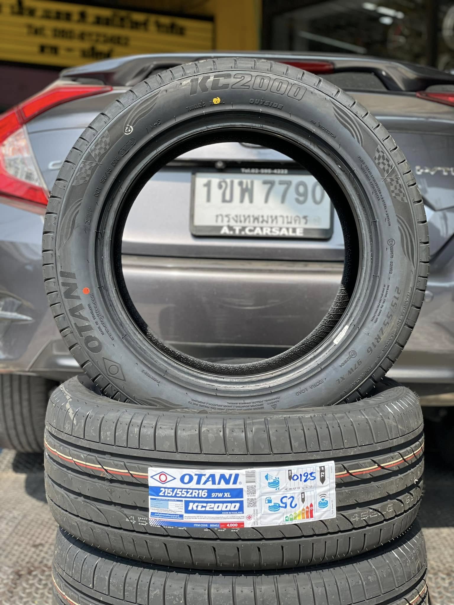 🚘 #HONDA_CIVIC🛞 #OTANI #KC2000 215/55R16 #บริการเปลี่ยนโช๊ค🛠 #บริการตั้งศูนย์ล้อ🛞