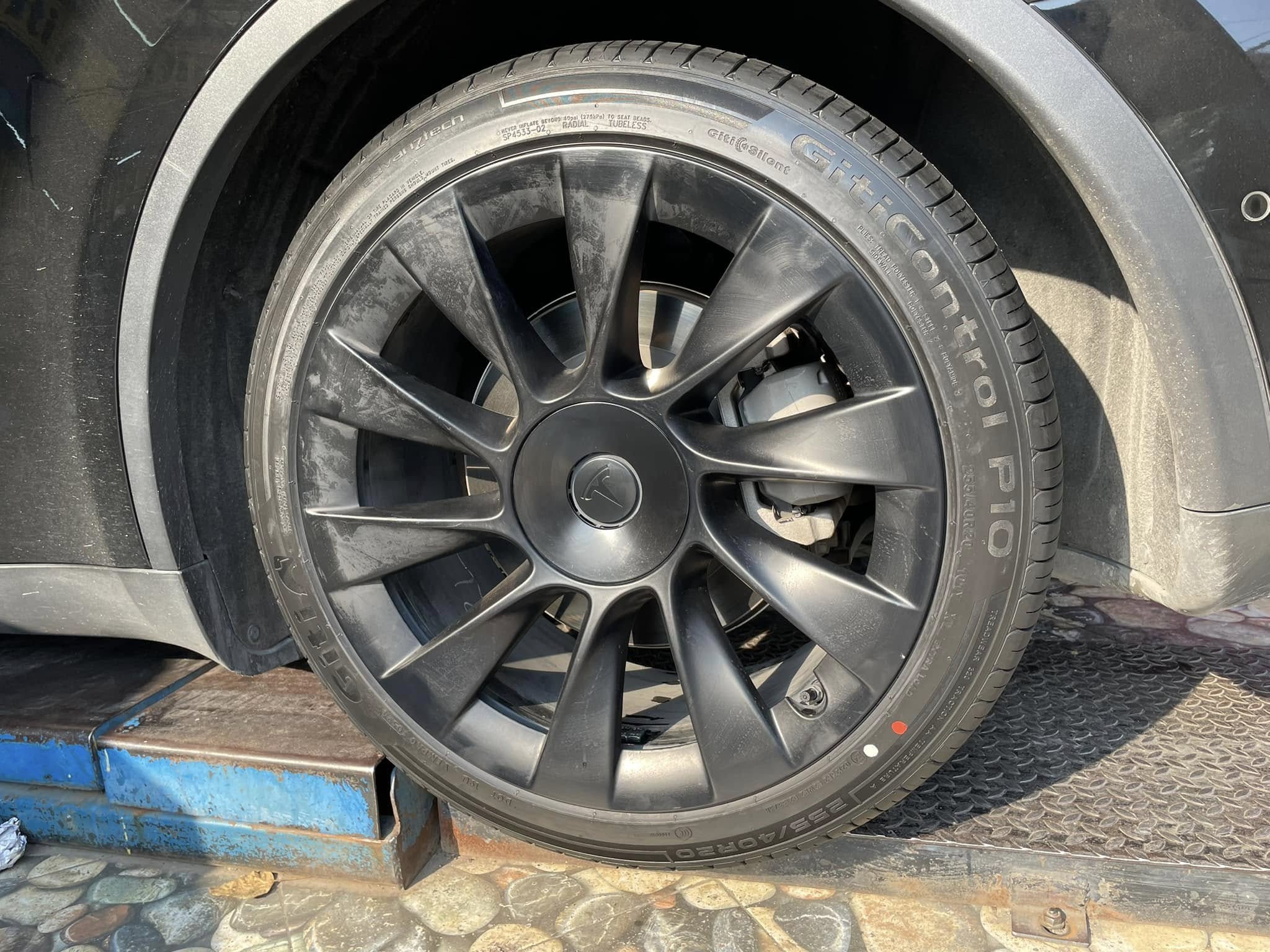 #TESLA_MODEL Y🛠 #GITI_CONTROL P10 #ฟองน้ำ #255/40R20