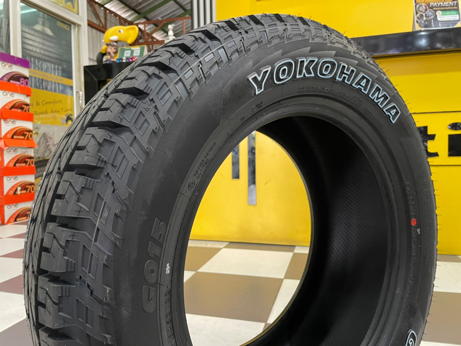 ยาง YOKOHAMA GEOLANDAR AT G015 265/60R18 ยางตัวหนังสือสีขาว ยางใหม่ปี2022