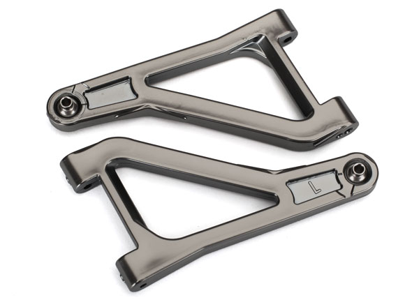 8531X Suspension arms, upper (left & right) (satin black chrome-plated) (assembled with hollow balls)