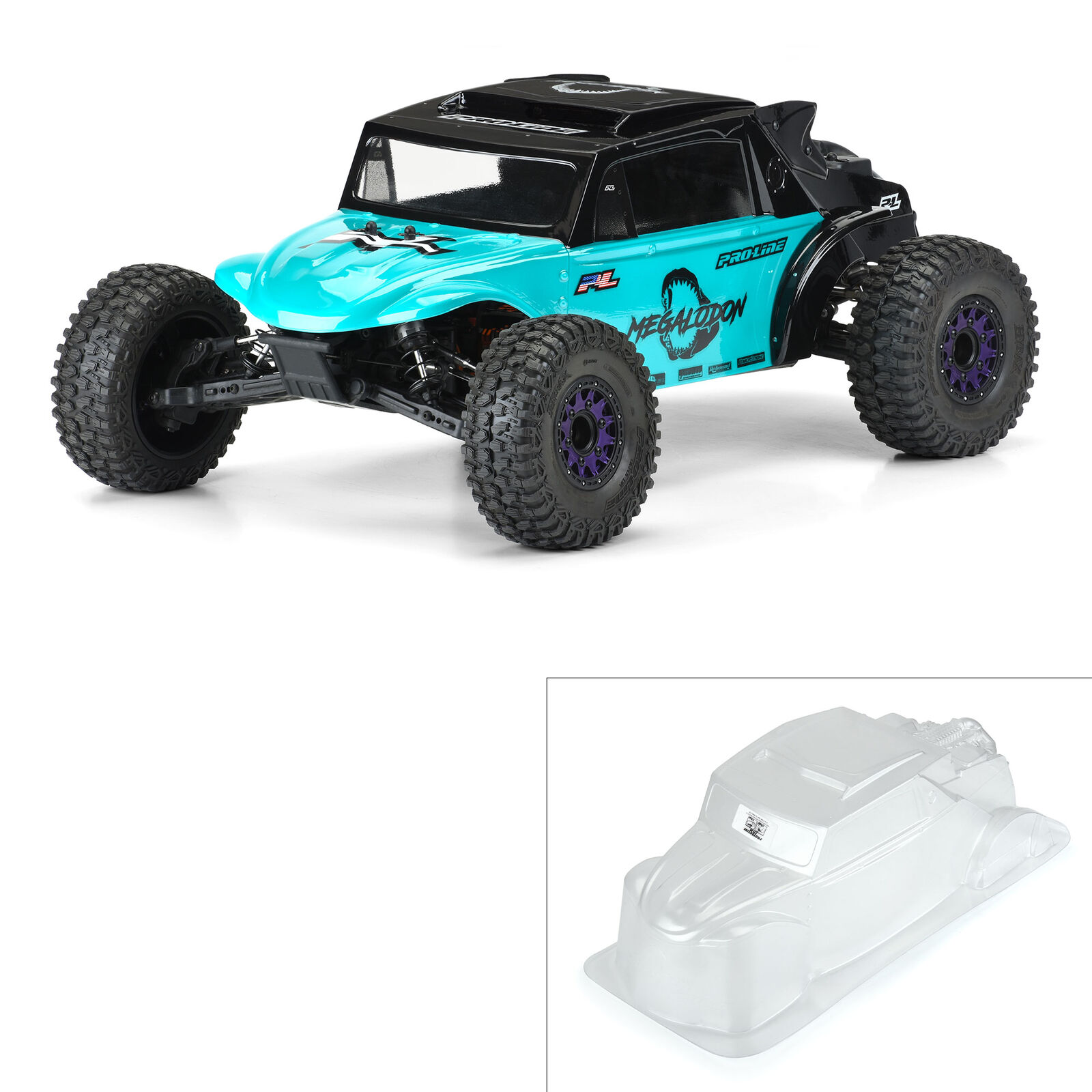 PRO356300 1/10 Megalodon Desert Buggy Clear Body: Short Course (ใส่ได้กับ Slash2WD, Slash4X4 ต้องเปลี่ยนเสาบอดี้)