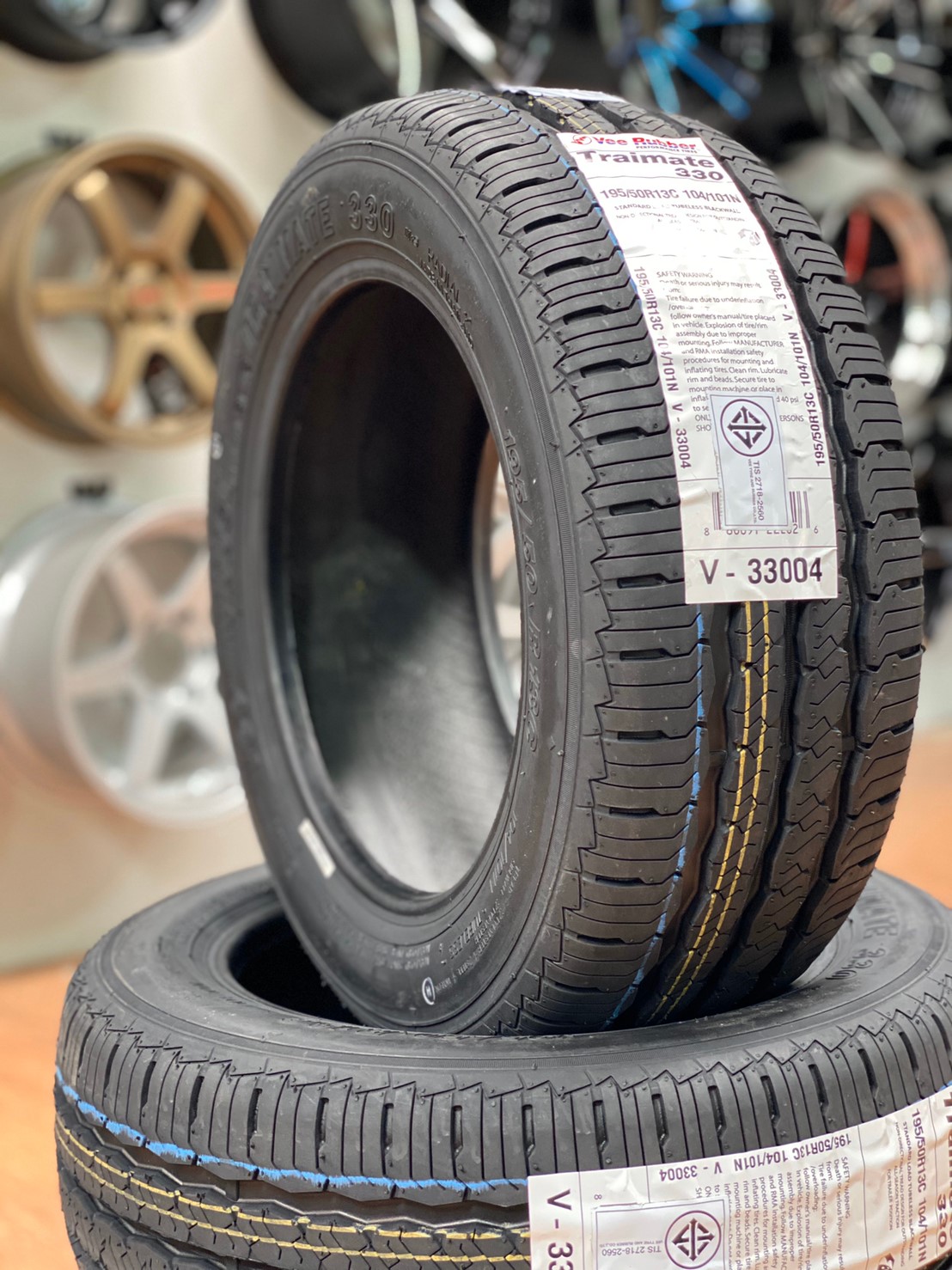 ยางใหม่ขอบ13 ยางแก้มเตี้ย Vee Ruber 195/50/R13 ยางใหม่ปี2020 สำหรับล้อผ่า ล้อหน้ากว้าง ล้อซิ่ง