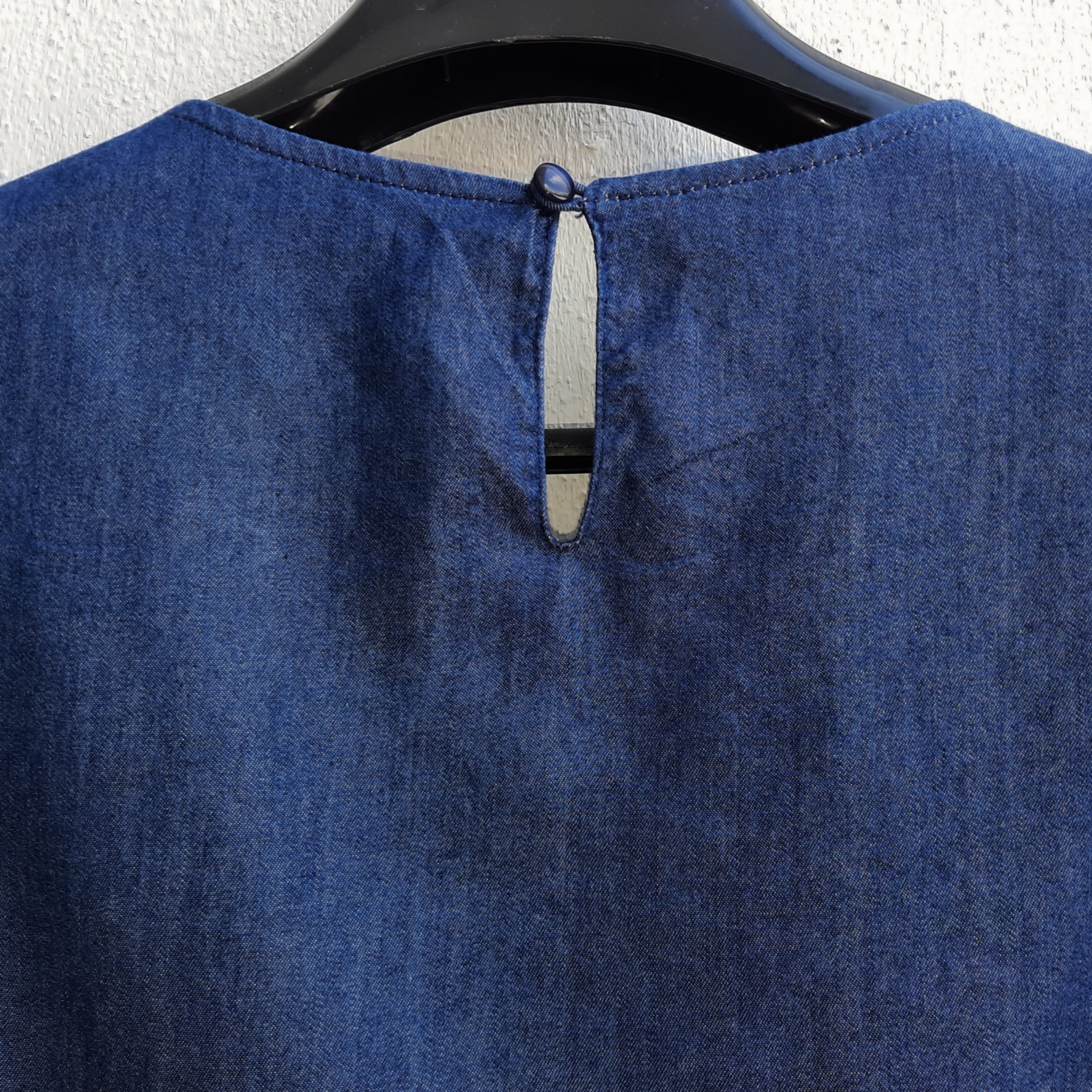 เสื้อแขนเต่อ ผ้ายีนส์นิ่ม+ผ้าลายดอก แต่งPatch