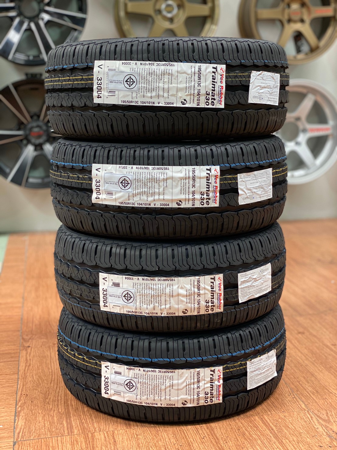 ยางใหม่ขอบ13 ยางแก้มเตี้ย Vee Ruber 195/50/R13 ยางใหม่ปี2020 สำหรับล้อผ่า ล้อหน้ากว้าง ล้อซิ่ง