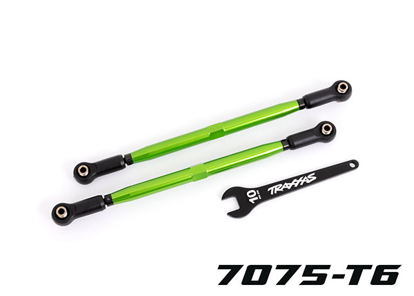 7897G Toe links, front (TUBES green-anodized, 7075-T6 aluminum, stronger than titanium) (2) (for use with #7895G X-MaxxÂ® WideMaxxÂ® suspension kit)