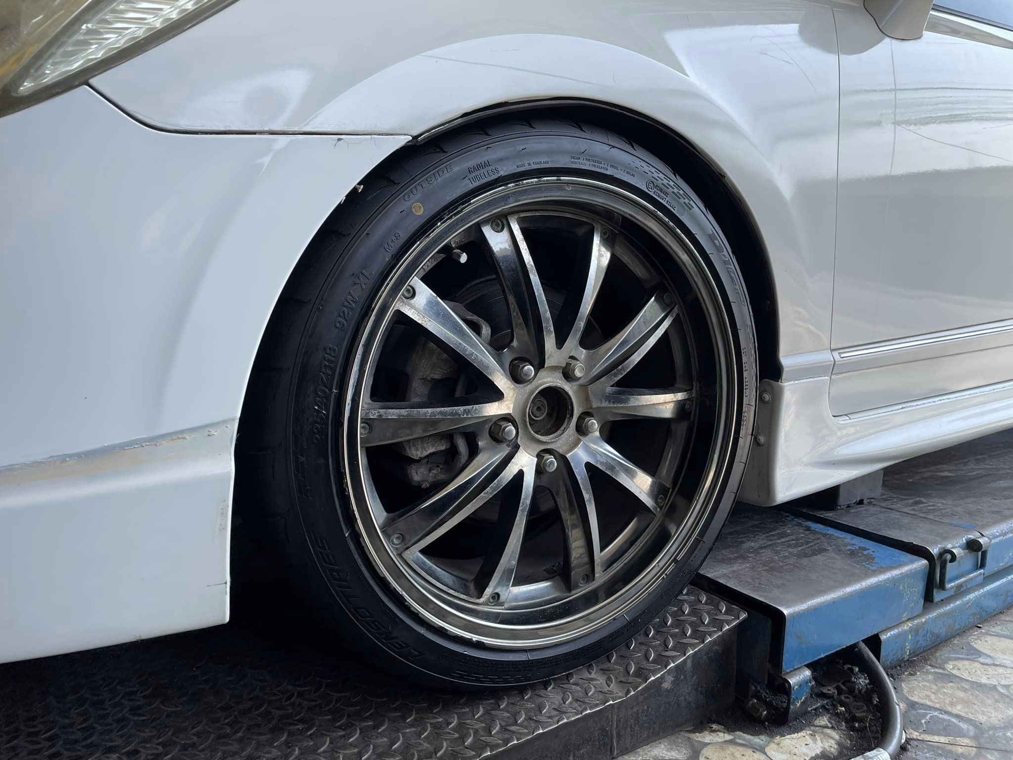 🛞❤️ #HONDA_CIVIC 🚘เปลี่ยนยาง 🛞🐘#LENSO_D-1GP_225/40R18 ❤️ 🛞