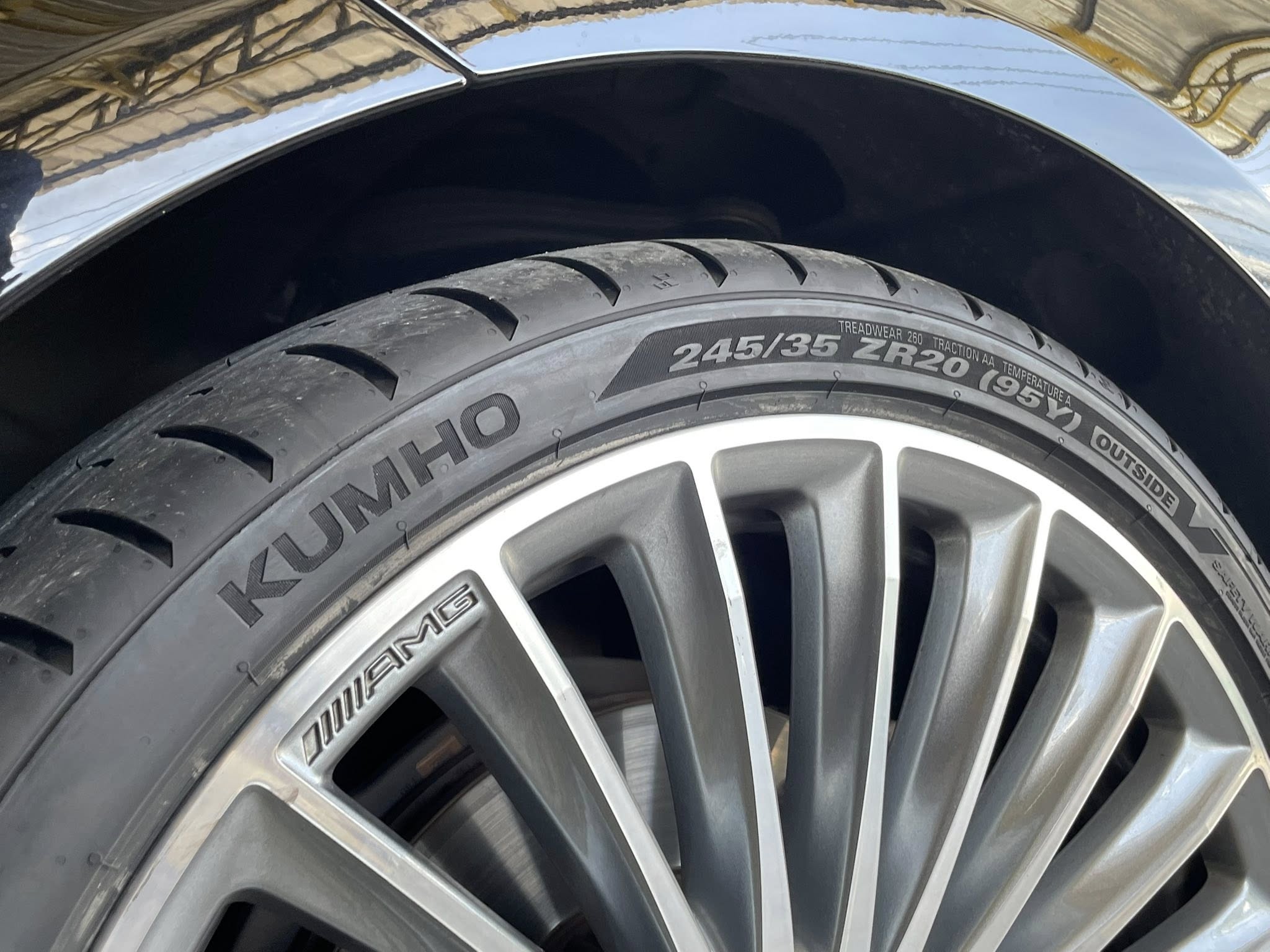 BENZ_CLS220d🚘เปลี่ยนยาง 🛞🐘#KUMHO_EcstaSport-S_245/35R20 ❤️ 🛞#KUMHO_EcstaSport-S_275/30R20