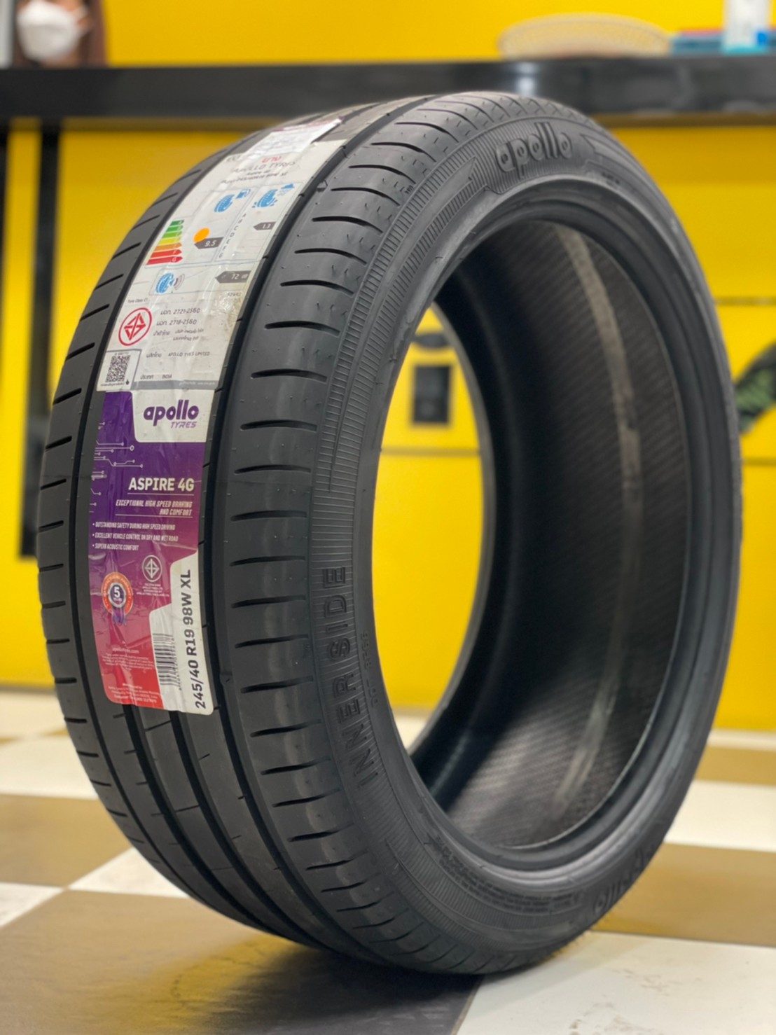 245/40R19 Apollo Aspire4G ยางสมรรถนะสูงคุณภาพดี ยางปี2021
