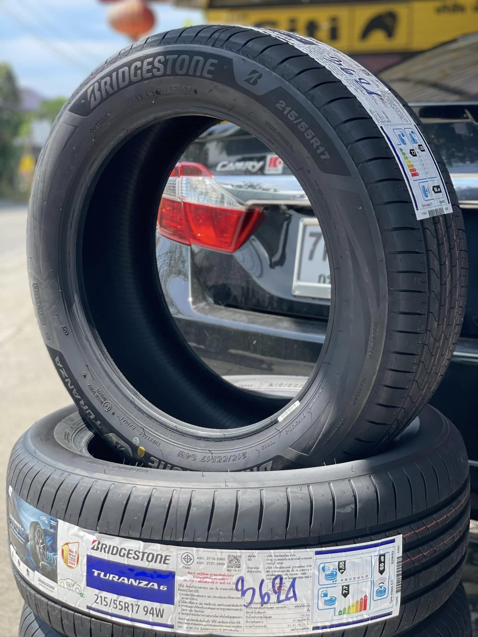 🚘 #TOYOTA_CAMRY เปลี่ยนยาง #BRIDGESTONE_TURANZA6 #215/55R17
