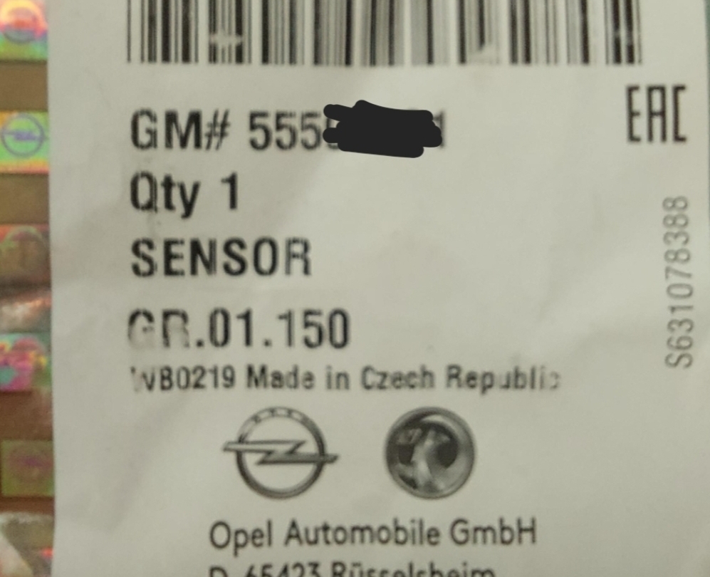 เซอร์อุณหภูมิ แท้ (ตรงเสื้อวาว์ลน้ำ) CRUZE 1.8 ทุกปี