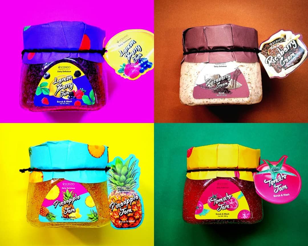 SCENTIO DAILY DELICIOUS SCRUB & WASH เจลอาบน้ำขัดผิว