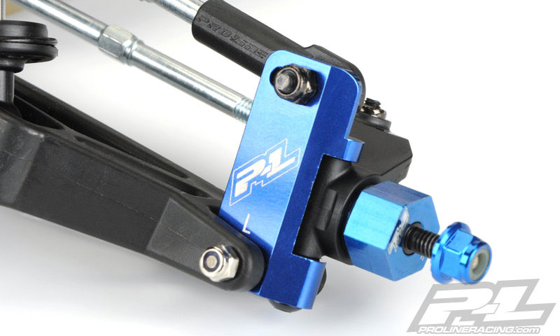 PRO-6255-00 Blue Aluminum Front Caster Blocks for Slash 2wd