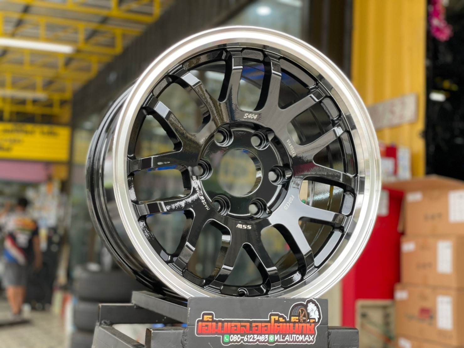 ล้อแม็กซ์ใหม่ขอบ16 SSW404 16x8 ET20 6x130 สีดำขอบเงา
