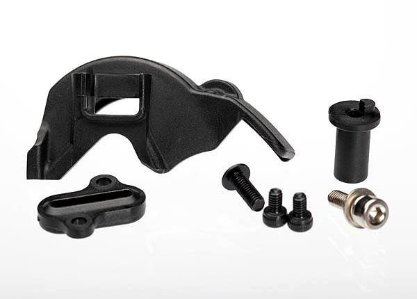 7379R Cover, gear/motor plate access cover/ motor mount hinge post / 3x10mm CS w/split and flat washers (1) / 2.5x4mm CS (2) / 3x8mm BCS (1) (for 550 motors)