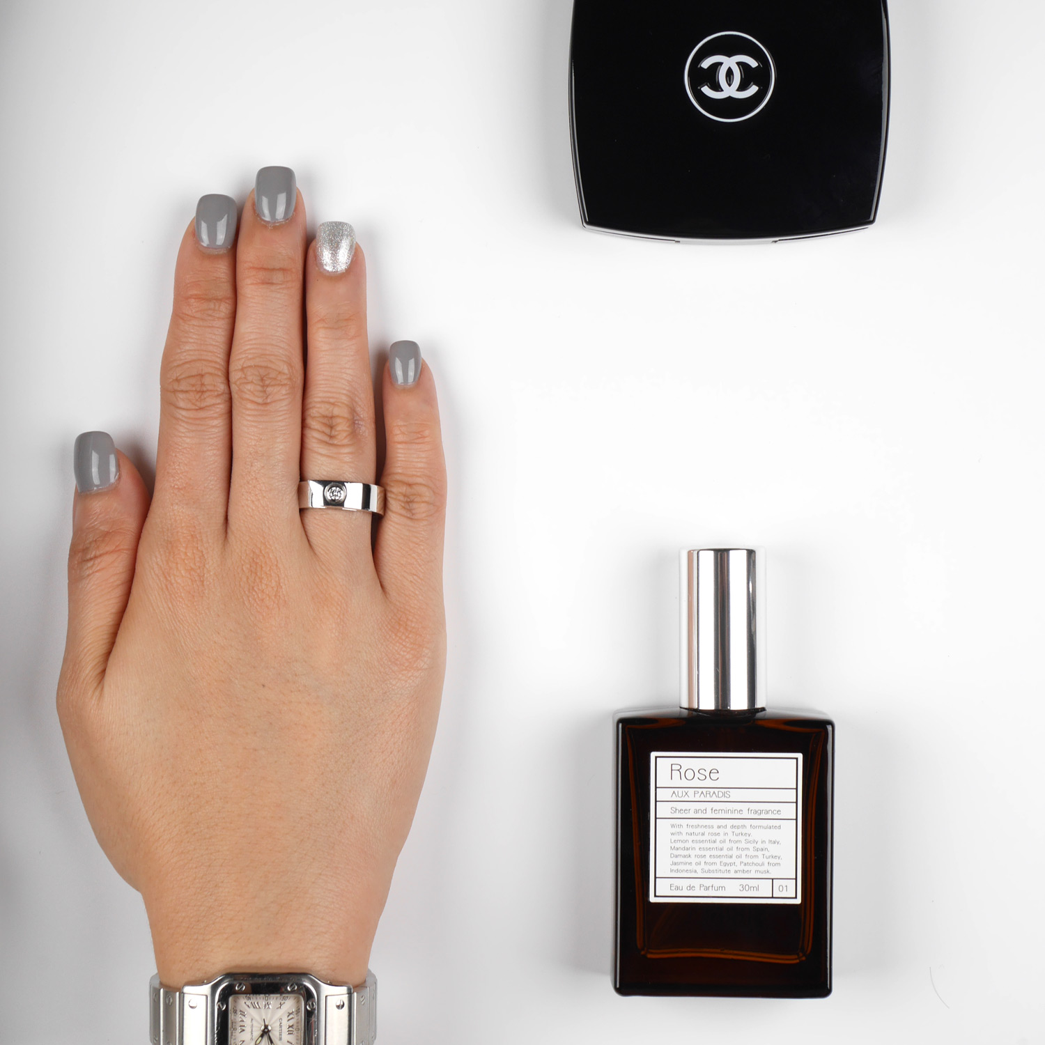 แหวน Cartier Anniversary ทองคำขาว 18K ไซส์47# +กล่อง (Used)