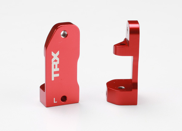3632X Caster blocks, 30-degree, red-anodized 6061-T6 aluminum (left & right)/ suspension screw pin (2)