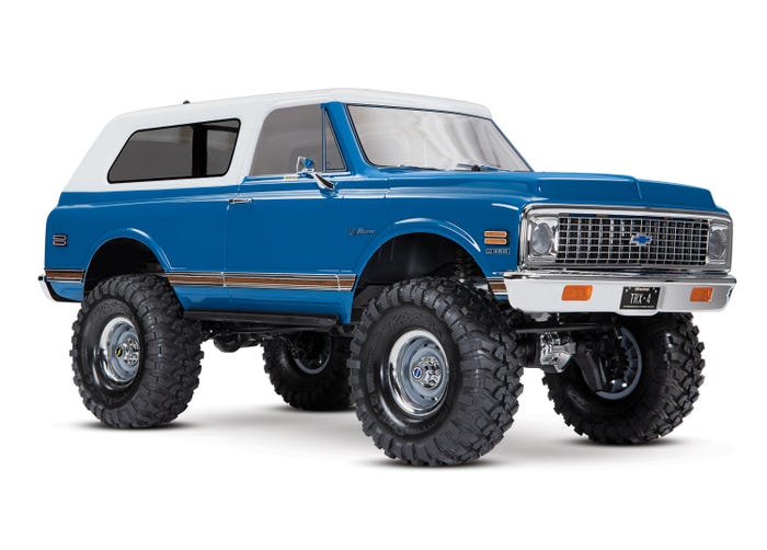9111X Body, Chevrolet Blazer (1972), complete (blue) (includes grille, side mirrors, door handles, windshield wipers, front & rear bumpers, decals)