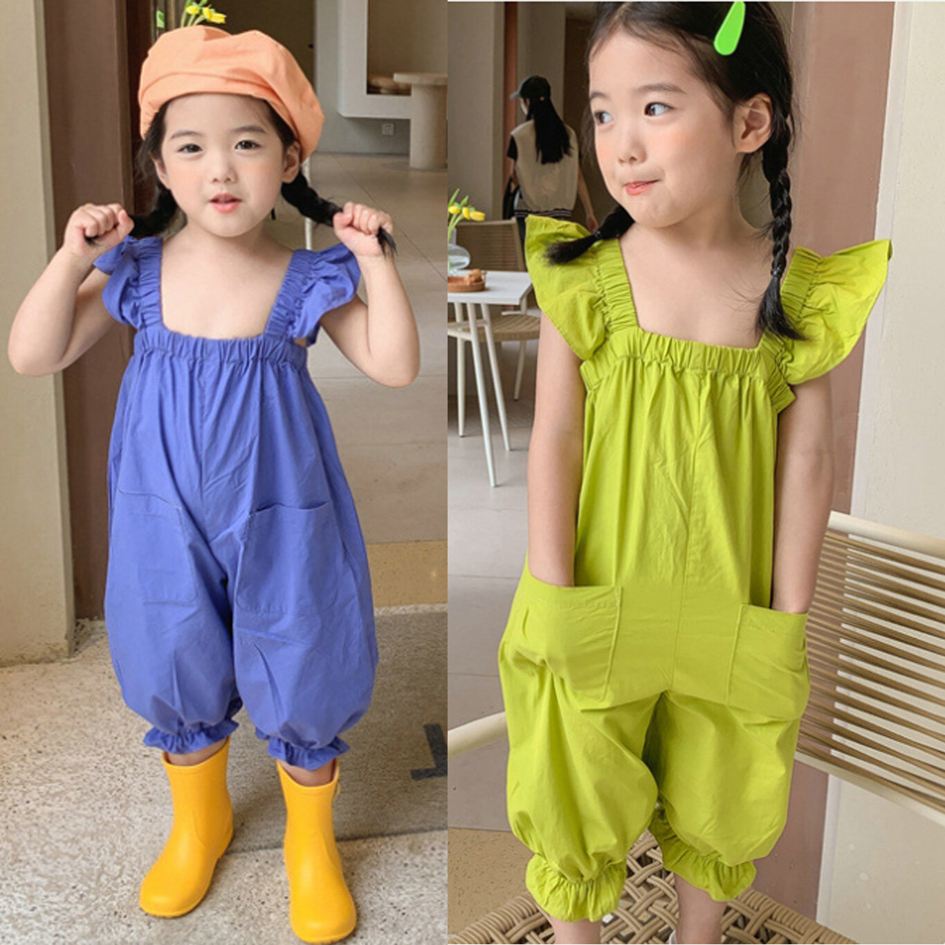 จั้มสูทเสื้อผ้าเด็กผญ Kesorn Shop เอี้ยมเด็กสไตล์เกาหลีน่ารักน่ารัก สำหรับ 2-6 ปี แฟชั่นเด็ก เดรสเด็กผู้หญิง เสื้อผ้าเด็กผู้หญิง ชุดเด็กผู้หญิง