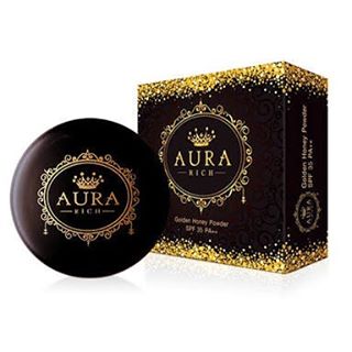 Aura rich honey gold face powder SPF35 PA++แป็งพับน้ำผึ้งทองคำ