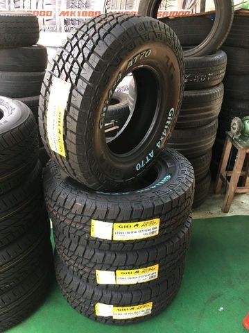 ยางใหม่คุณภาพดียางปี18 Giti4x4 AT70 265/70/R16ตัวหนังสือสีขาว ผ้าใบ8ชั้น