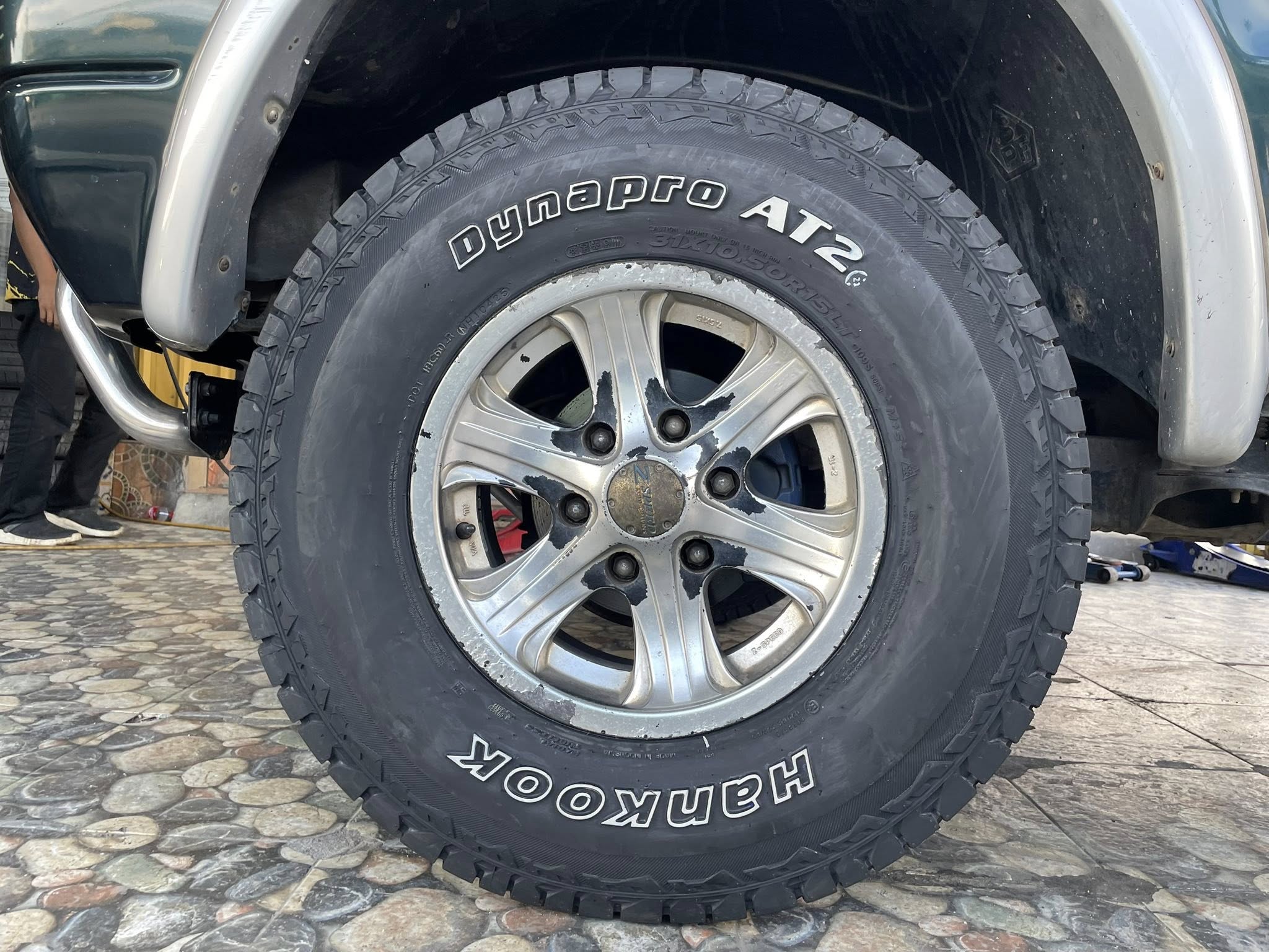 🛞❤️ #FORD_RANGER 🚘เปลี่ยนยาง 🛞🐘#HANKOOK_AT2_31X10.5R15