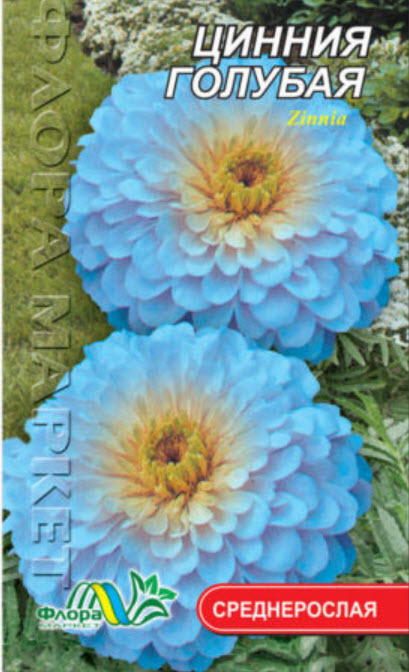 บานชื่นสีฟ้า ( Zinnia haageana blue #764) / ซอง 30 เม็ด (Ukraine)