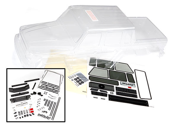 8825 Body, Mercedes-Benz® G 63® (clear, requires painting)/ decals/ window masks (includes grille, side mirrors, door handles, & windshield wipers)
