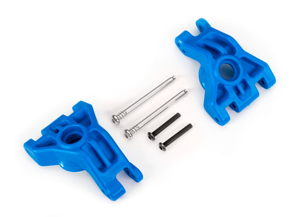 9050X Carriers, stub axle, rear, extreme heavy duty, blue (left & right)/ 3x41mm hinge pins (2)/ 3x20mm BCS (2) (for use with #9080 upgrade kit)