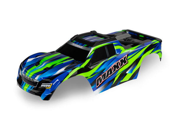 8918G Body, Maxx®, green (painted, decals applied) (fits Maxx® with extended chassis (352mm wheelbase))
