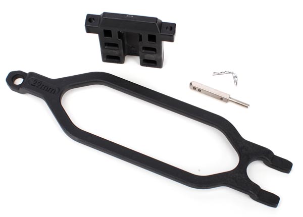 6727X Hold down, battery/ hold down retainer/ battery post/ angled body clip (allows for installation of taller, multi-cell batteries)