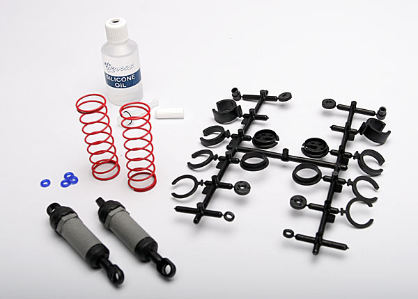3760A Ultra Shocks (grey) (long) (complete w/ spring pre-load spacers & springs) (2)