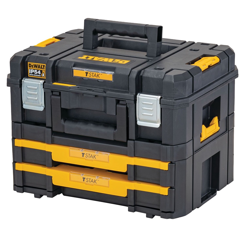 DEWALT กล่องเครื่องมือ พร้อมกล่องลิ้นชัก 2 ชั้น รุ่น TSTAK No.DWST83395-1