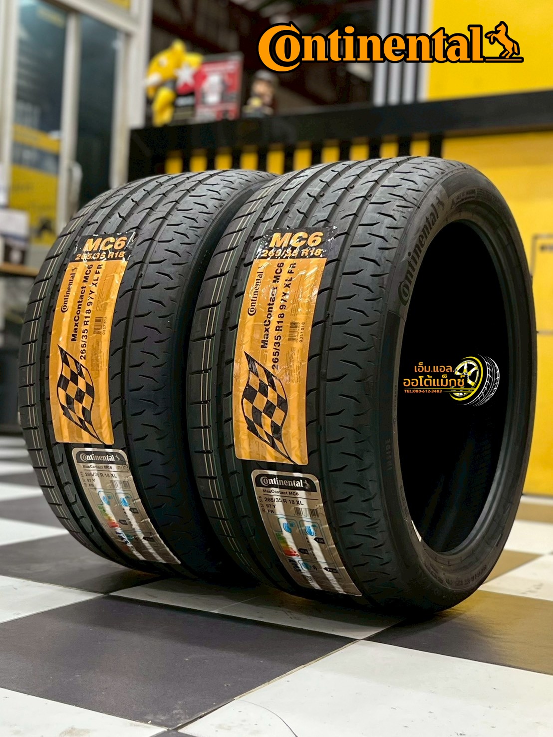 ยางใหม่ Continental MaxContact™ MC6 ขนาด 265/35R18 ยางใหม่ปี2023