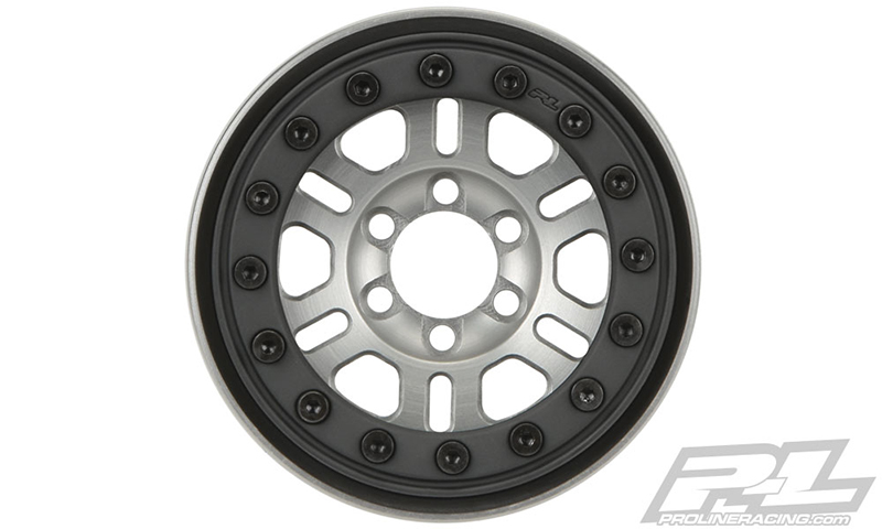 PRO-2764-00 Pro-Forge FaultLine 1.9" Aluminum/Black Bead-Loc 6 Lug Wheels for Rock Crawlers Front or Rear