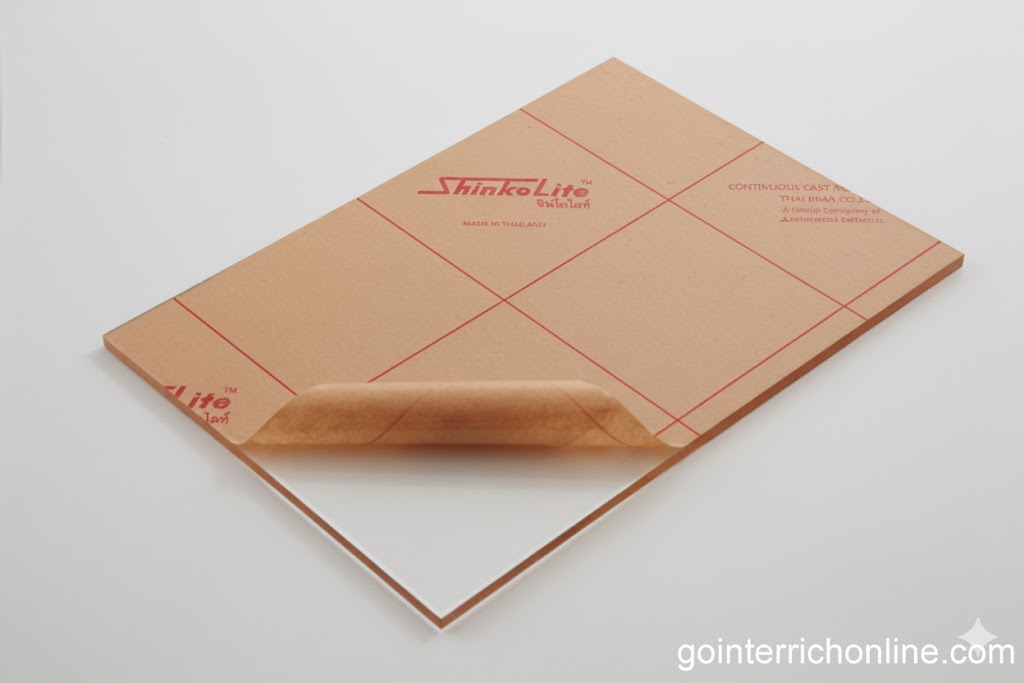 แผ่นอะคริลิคใส 4 x 8 ฟุต ยี่ห้อ Shinkolite