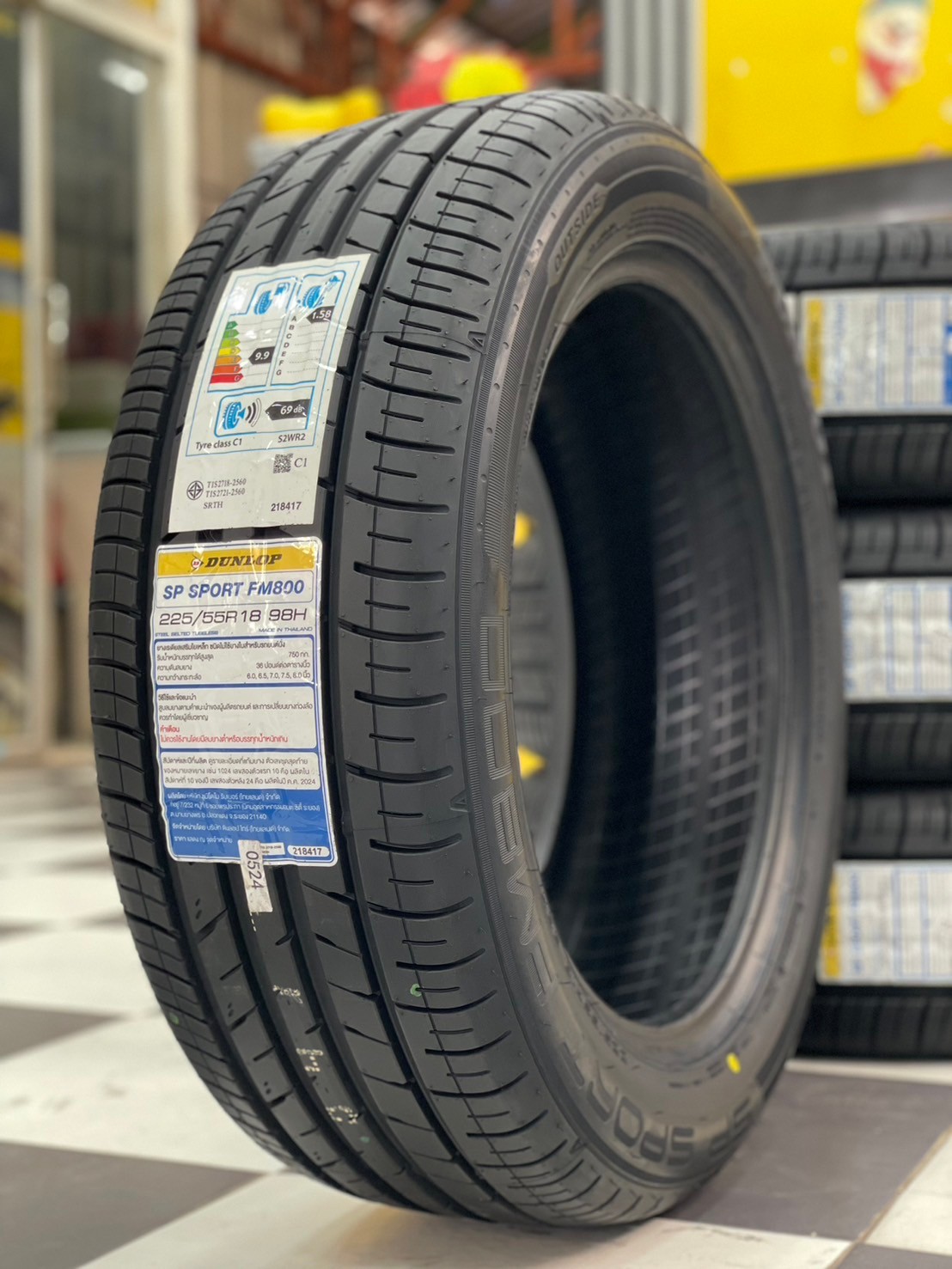 🔥🔥ราคาโปรโมชั่น🔥🔥🔥 ยางใหม่ DUNLOP SP SPORT FM800 225/55R18 ยางใหม่ปี2024