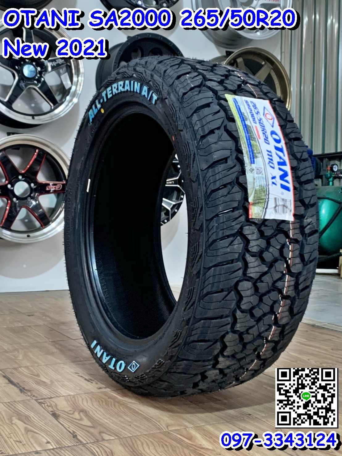 OTANI SA2000 265/50R20 ยางไทยคุณภาพดี โอตานิ All-Terrian ยางสายลุย ตัวหนังสือสีขาว ราคาพิเศษพร้อมติดตั้งฟรี สามารถสอบถามเพิ่มเติมได้ค่ะ