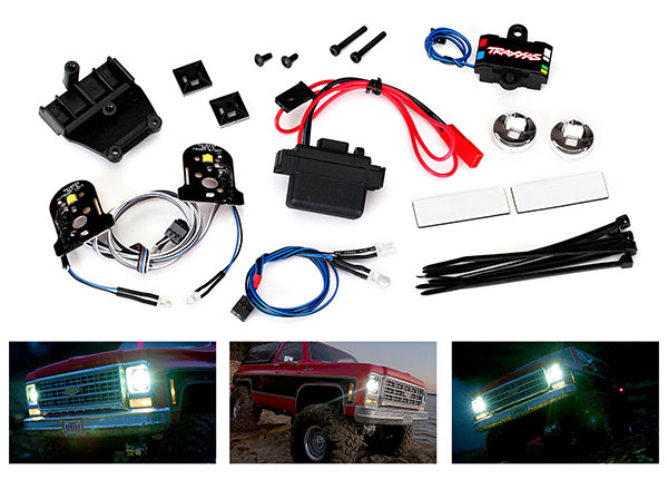 8038 LED light set, complete with power supply (contains headlights, tail lights, side marker lights, distribution block, and power supply) (fits #8130 body)