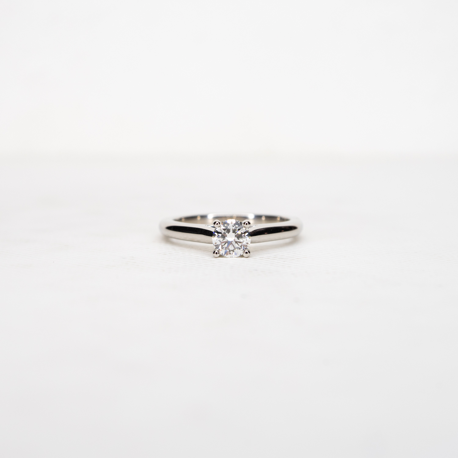 แหวน Cartier 1895 Solitaire ring with 0.33ct G VS2 Diamond Platinum950 ไซส์ 46# (Used)+กล่องและการ์ดและใบเซอร์ GIA