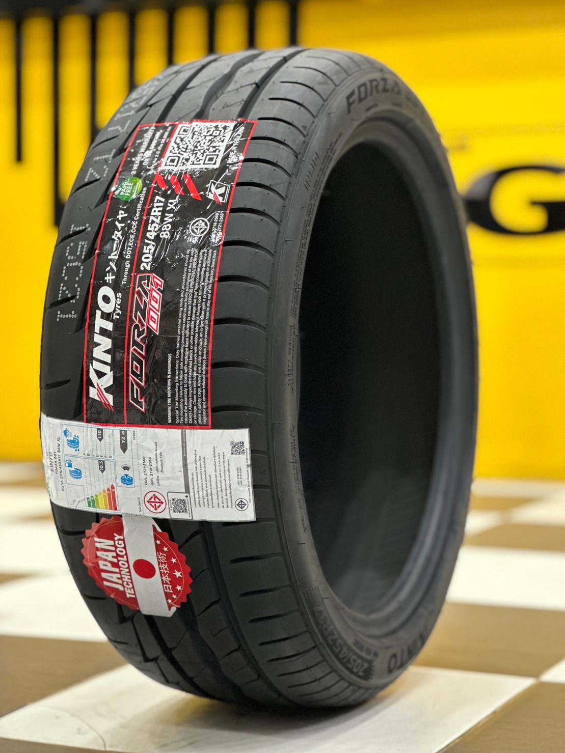 KINTO FORZA 001 Treadwear 280 205/45R17 ยางใหม่ปี2024