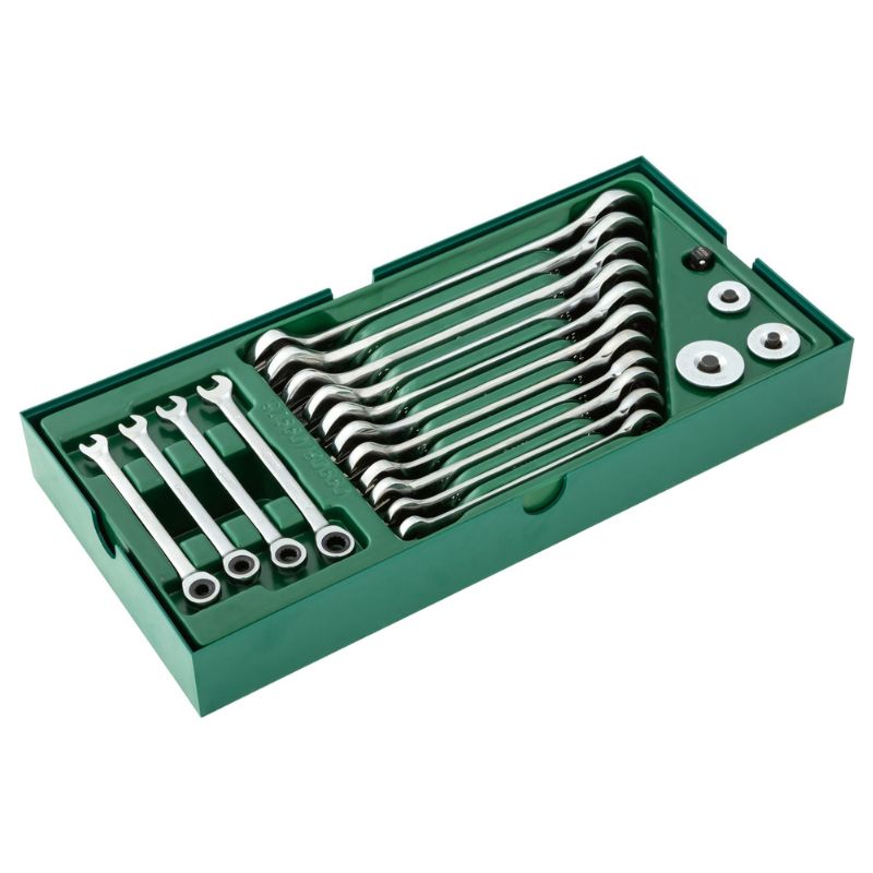 ชุดประแจแหวนข้างปากตาย 19 ชิ้น No.09908 SATA
