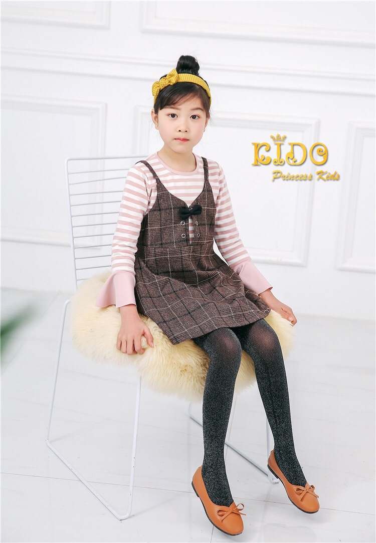 ถุงน่องเด็ก(หน้าร้านอยู่รัชดา)L16S36 สีดำผ้าเงาวิ้งๆแบบทึบ