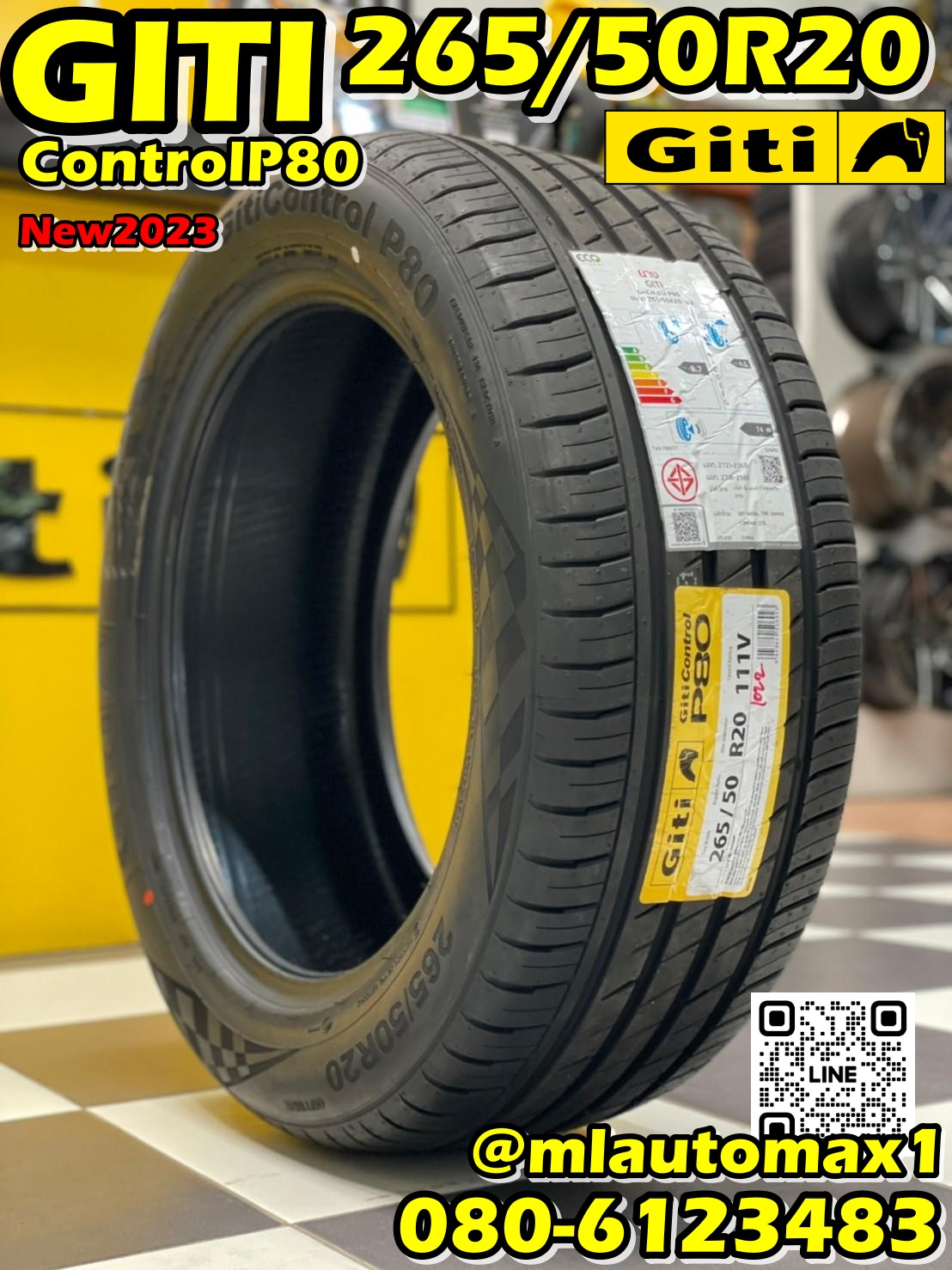 Giti_Control P80 265/50R20 ยางใหม่ปี2023 ราคาพิเศษพร้อมติดตั้งฟรี