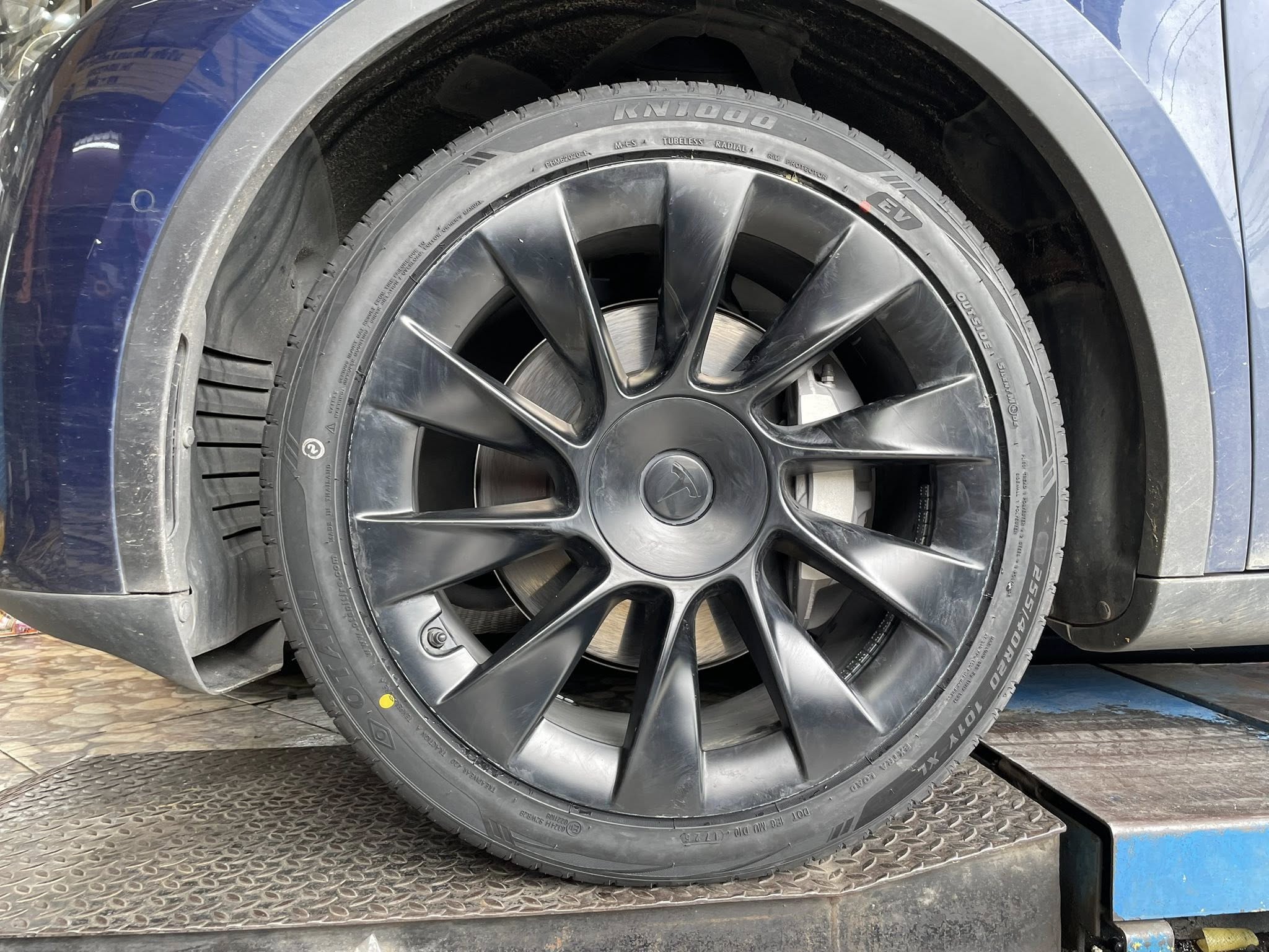 TESLA_ModelY🚘เปลี่ยนยาง 🛞🐘#OTANI KN1000 255/40R20