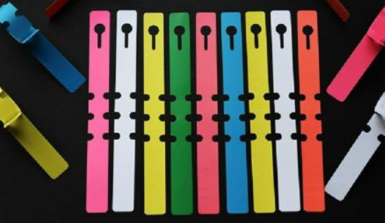 ป้ายชื่อแบบคล้อง คละสี / 25 ชิ้น (ไต้หวัน)